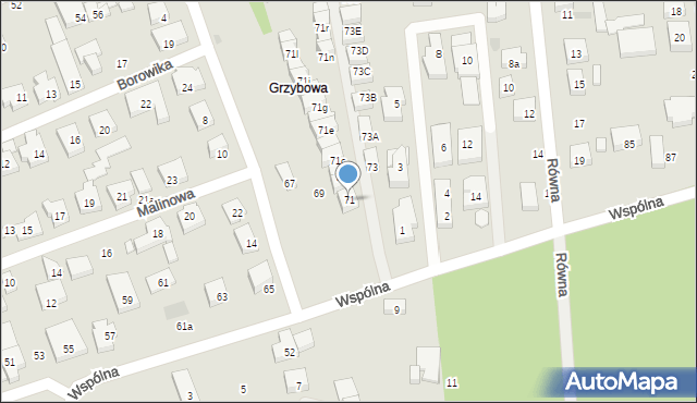 Warszawa, Wspólna, 71, mapa Warszawy