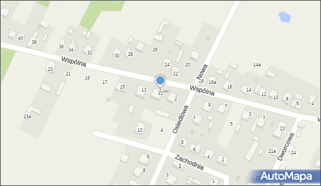 Widzów, Wspólna, 11, mapa Widzów