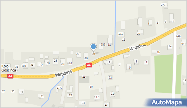 Wielkie Drogi, Wspólna, 18, mapa Wielkie Drogi