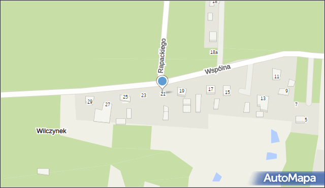 Wilczynek, Wspólna, 21, mapa Wilczynek