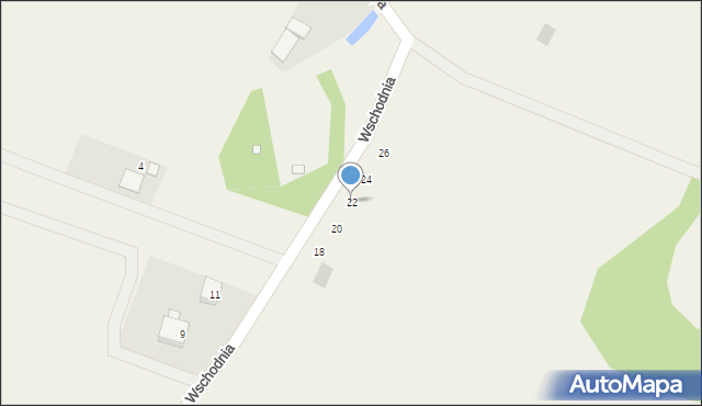 Wińsko, Wschodnia, 22, mapa Wińsko