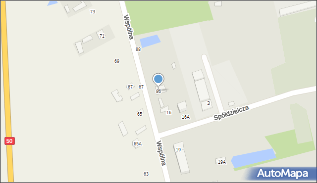 Wiskitki, Wspólna, 86, mapa Wiskitki