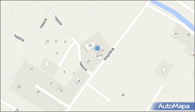 Wiślinka, Wspólna, 14, mapa Wiślinka