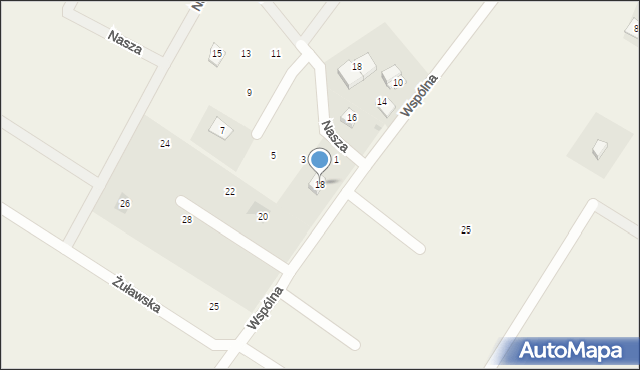 Wiślinka, Wspólna, 18, mapa Wiślinka