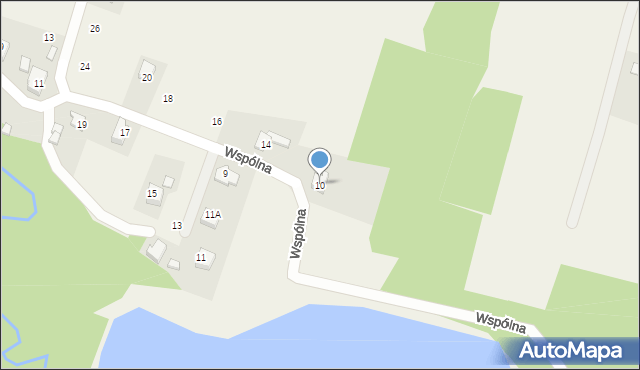 Witkowice, Wspólna, 10, mapa Witkowice