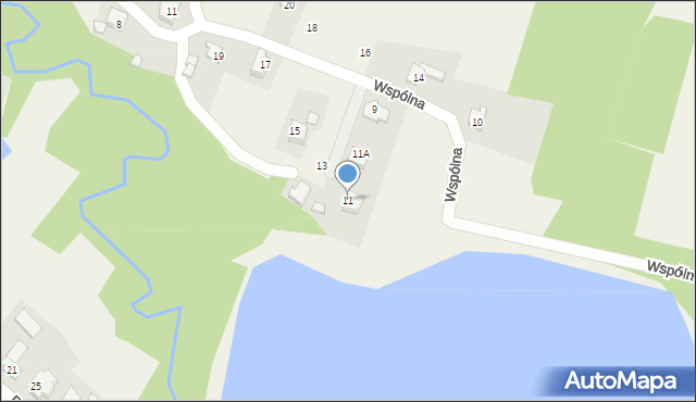 Witkowice, Wspólna, 11, mapa Witkowice