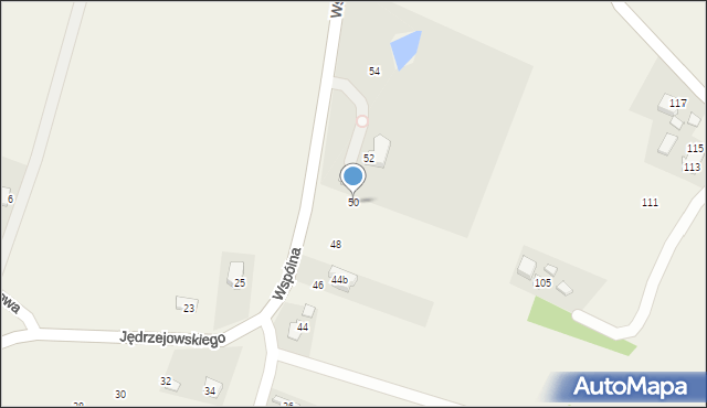 Witkowice, Wspólna, 50, mapa Witkowice