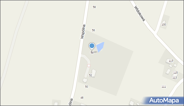 Witkowice, Wspólna, 54, mapa Witkowice