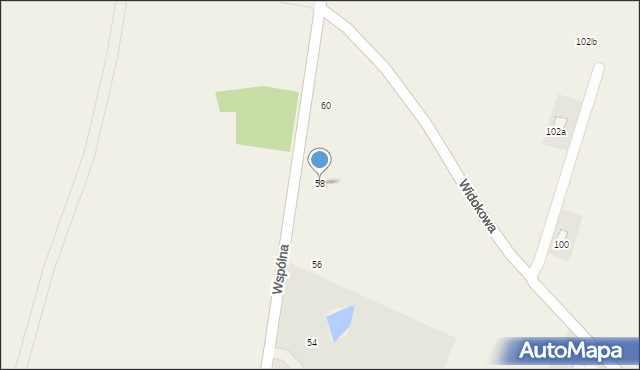 Witkowice, Wspólna, 58, mapa Witkowice