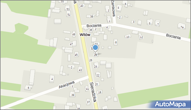 Witów, Wspólna, 28, mapa Witów