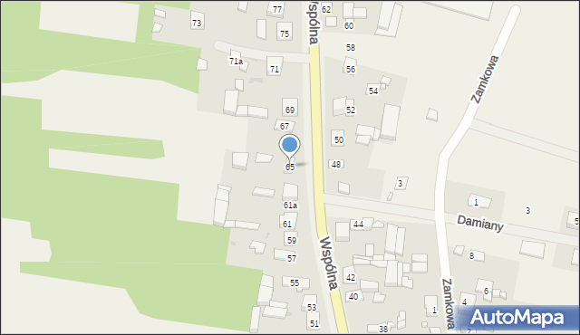 Witów, Wspólna, 65, mapa Witów