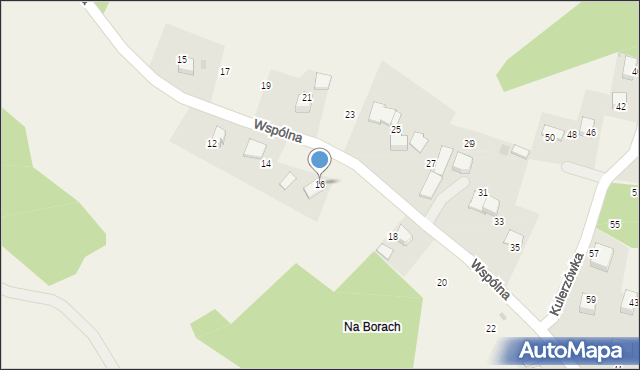 Włosań, Wspólna, 16, mapa Włosań