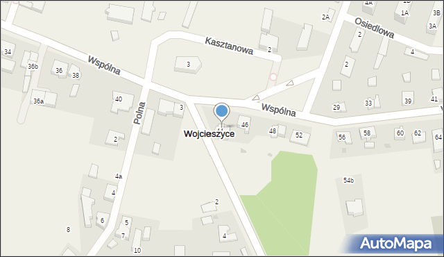 Wojcieszyce, Wspólna, 44a, mapa Wojcieszyce