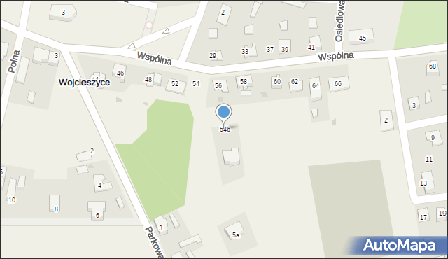Wojcieszyce, Wspólna, 54b, mapa Wojcieszyce