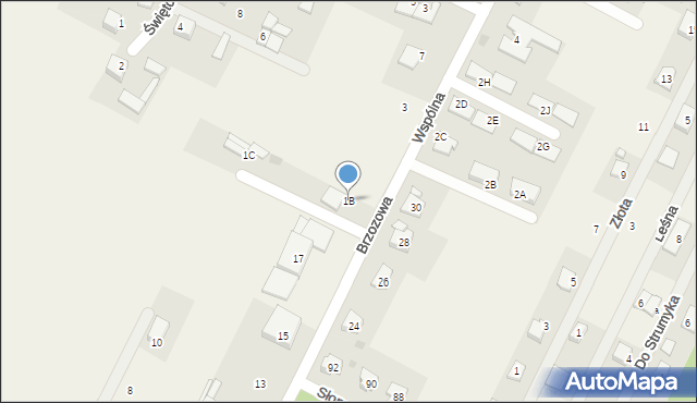 Wola Kopcowa, Wspólna, 1B, mapa Wola Kopcowa