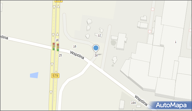 Wólka Grodziska, Wspólna, 14, mapa Wólka Grodziska