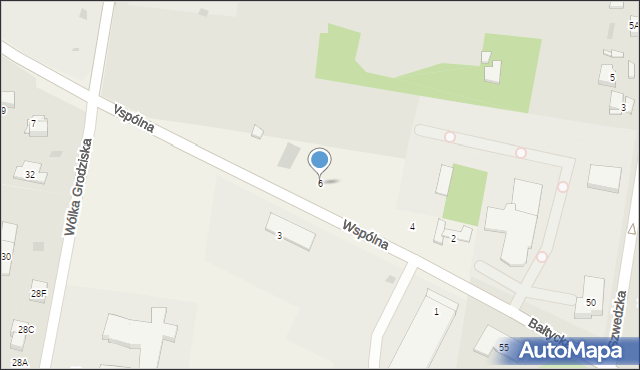 Wólka Grodziska, Wspólna, 6, mapa Wólka Grodziska