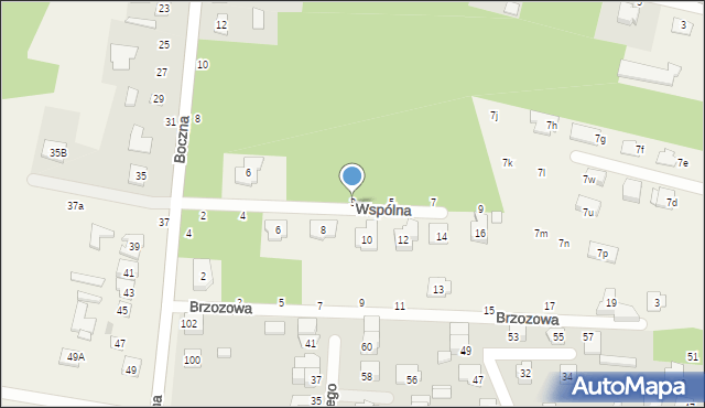 Wólka Mińska, Wspólna, 3, mapa Wólka Mińska