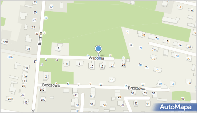 Wólka Mińska, Wspólna, 5, mapa Wólka Mińska