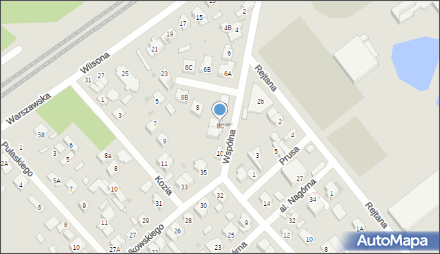 Wołomin, Wspólna, 8C, mapa Wołomin