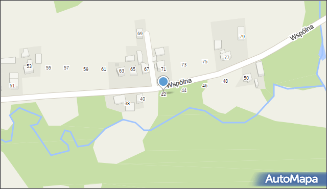 Woźniki, Wspólna, 42, mapa Woźniki