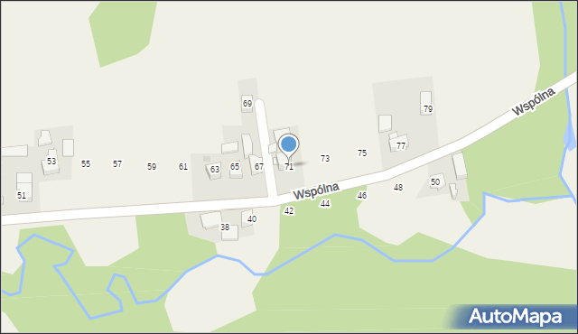 Woźniki, Wspólna, 71, mapa Woźniki