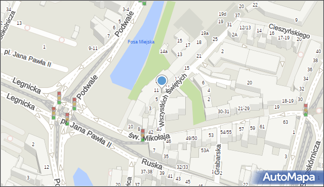 Wrocław, Wszystkich Świętych, 9, mapa Wrocławia