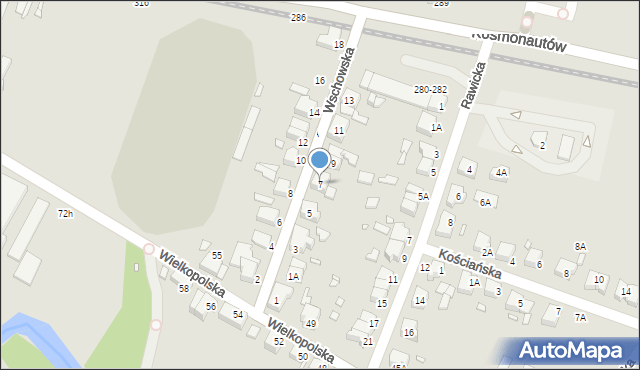 Wrocław, Wschowska, 7, mapa Wrocławia