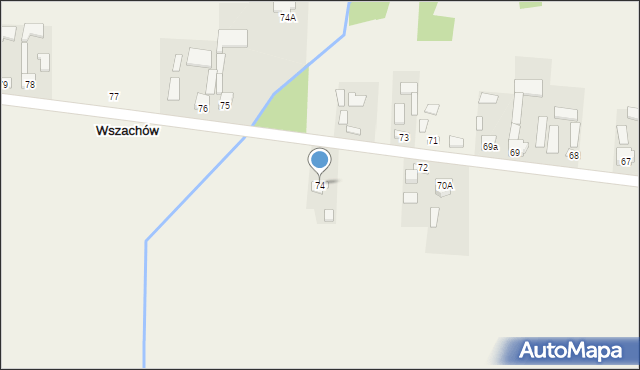 Wszachów, Wszachów, 74, mapa Wszachów