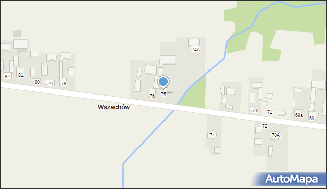 Wszachów, Wszachów, 75, mapa Wszachów