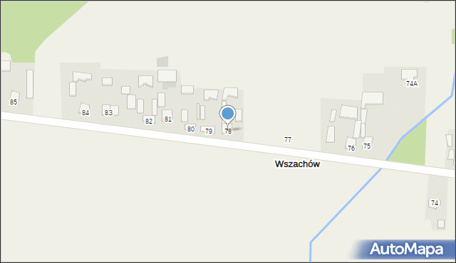 Wszachów, Wszachów, 78, mapa Wszachów