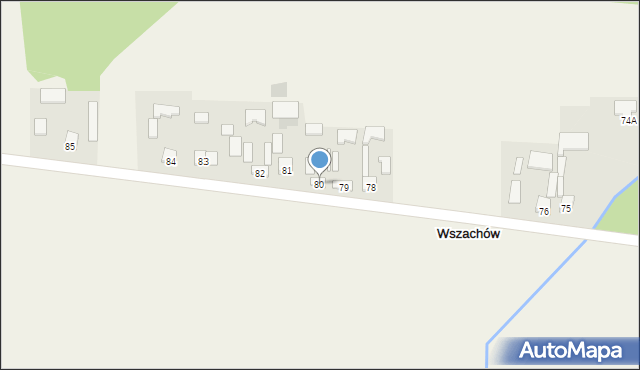 Wszachów, Wszachów, 80, mapa Wszachów