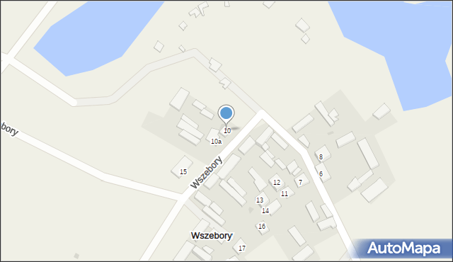 Wszebory, Wszebory, 10, mapa Wszebory