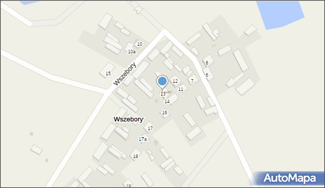 Wszebory, Wszebory, 13, mapa Wszebory