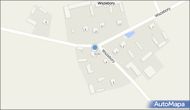 Wszebory, Wszebory, 7, mapa Wszebory