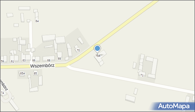 Wszembórz, Wszembórz, 70A, mapa Wszembórz