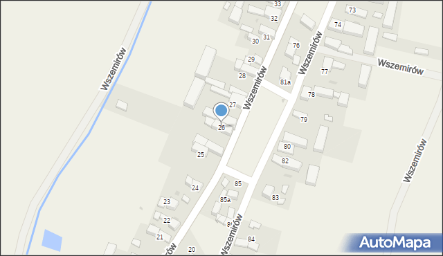 Wszemirów, Wszemirów, 26, mapa Wszemirów