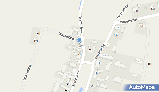 Wszemirów, Wszemirów, 50, mapa Wszemirów
