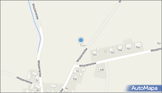 Wszemirów, Wszemirów, 52ah, mapa Wszemirów