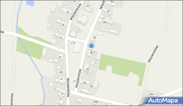 Wszemirów, Wszemirów, 91, mapa Wszemirów