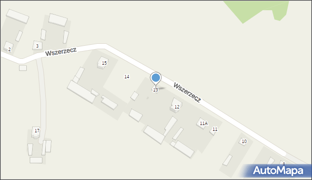 Wszerzecz, Wszerzecz, 13, mapa Wszerzecz
