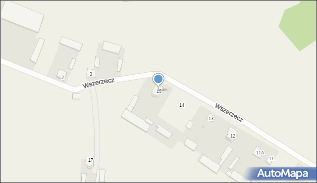 Wszerzecz, Wszerzecz, 15, mapa Wszerzecz