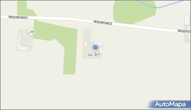 Wszerzecz, Wszerzecz, 20, mapa Wszerzecz