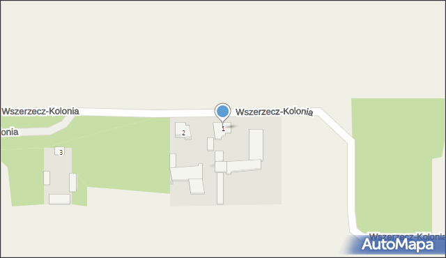 Wszerzecz-Kolonia, Wszerzecz-Kolonia, 1, mapa Wszerzecz-Kolonia