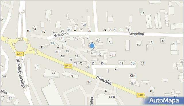 Wyszków, Wspólna, 37, mapa Wyszków