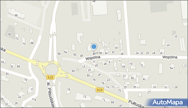 Wyszków, Wspólna, 40, mapa Wyszków