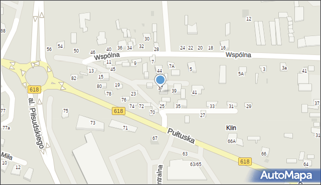 Wyszków, Wspólna, 43, mapa Wyszków