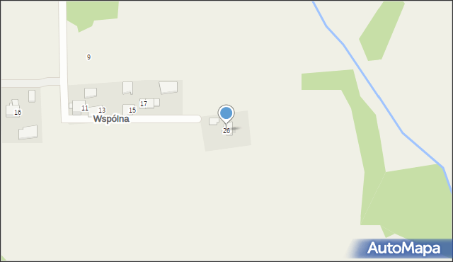 Wyźrał, Wspólna, 26, mapa Wyźrał
