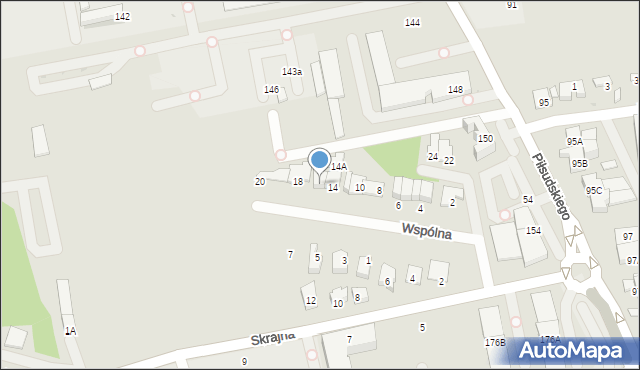 Ząbki, Wspólna, 16, mapa Ząbki