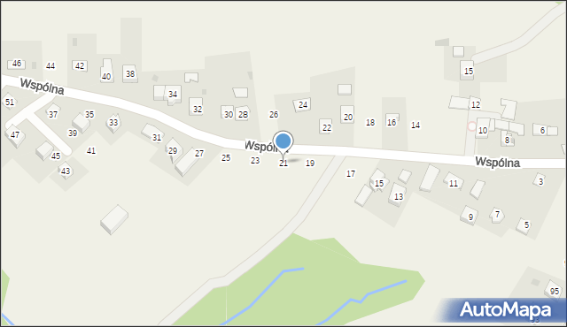 Zakliczyn, Wspólna, 21, mapa Zakliczyn